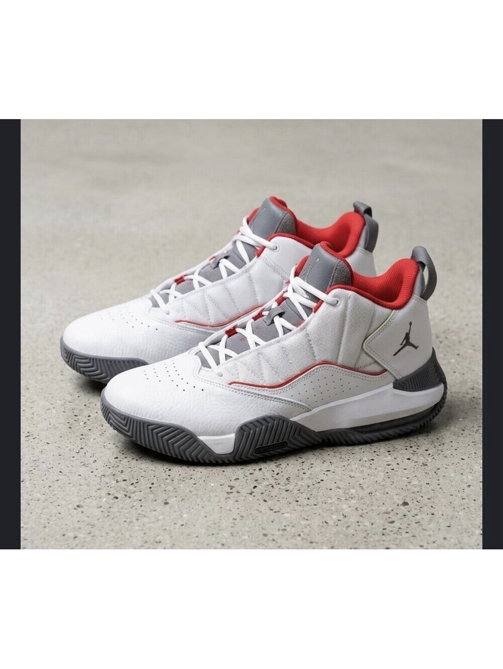 Air Jordan Stay Loyal Men's Sneakers White/Gray/Red no box 10.5